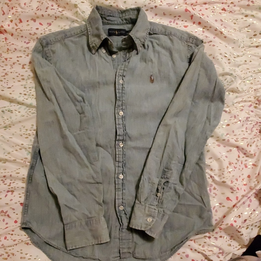 Light Blue Denim RL Button up